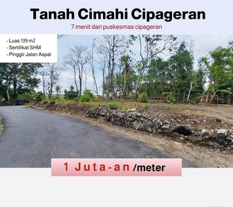 Tanah Cimahi Cipageran Pinggir Jalan SHM