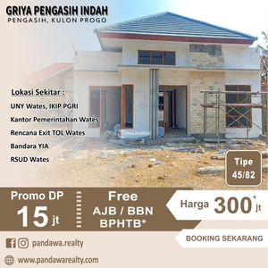Dijual Rumah LT83 LB38 2KT 1KM Lokasi Strategis Harga Terjangkau - Kulon Progo