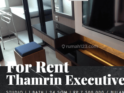 Disewakan Apartemen Thamrin Executive Tipe Studio Lantai Rendah Furnished