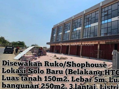 Disewakan Ruko Baru 3 Lantai Di Solobaru