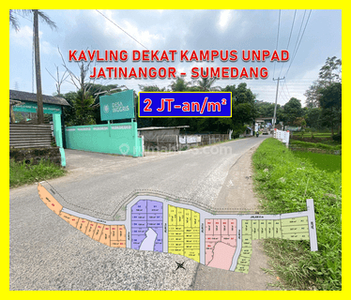 Kavling Tanah Dekat Area Kampus Di Jatinangor. Lt Variatif 90 m²