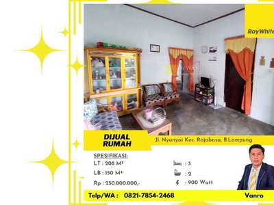 Rumah Murah Luas Tanah 208 di Rajabasa Bandar Lampung