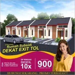 Rumah Subsidi Malang dekat Exit Tol Madyopuro DP Dicicil 10x