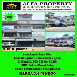 Dijual Ruko Alfa Property Ruko Tepi Jalan Ir H Juanda - Pontianak