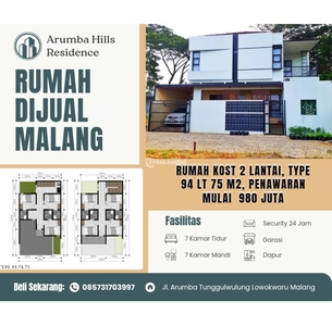 Dijual Rumah Kost Minimalis 7 Kamar Ekonomis Strategis Malang Kota Dingin - Malang Kota Jawa Barat