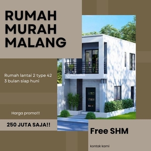Dijual Rumah Murah 2 Lantai 2KT 1KM Harga Terjangkau - Malang Jawa Timur