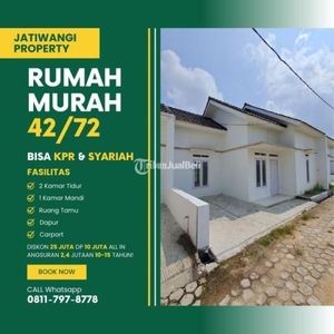 Dijual Rumah Murah 42/72 2KT 1KM Dapur Carport Bisa KPR & Syariah Akad Mudah Perumahan Murah Dekat Kota - Bandar Lampung