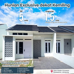 Dijual Rumah Perumahan Cluster Type 42/84 Terjangkau di Hajimena Lampung - Bandar Lampung