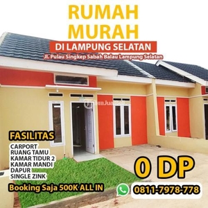 Dijual Rumah Perumahan Murah LT72 LB36 2KT 1KM Siap Huni DP 0 - Lampung Selatan
