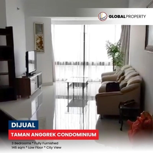 Jual Apartemen Fully Furnished, Taman Anggrek Condominium 3 Bedroom, Low Floor - Jakarta Barat