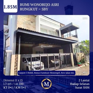 Jual Rumah Bekas Luas 300/165 di Bumi Wonorejo Asri 1.85M Bonus Furniture Menempel - Surabaya Jawa Timur
