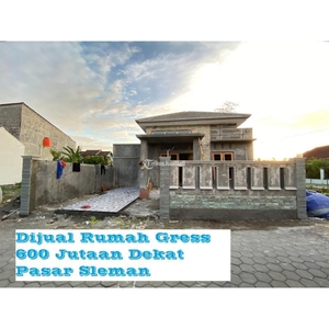 Jual Rumah Gress Tipe 45/103 2KT 1KM Dekat Pasar Sleman - Sleman Yogyakarta