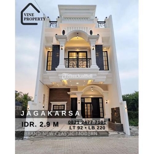 Jual Rumah New BrandClassic Modern Siap Hini Ready 2 Lantai Rooftop Jagakarsa - Jakarta Selatan