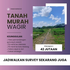Jual Tanah Murah Free AJB Akses Jalan Lebar di Wagir - Malang Jawa Timur