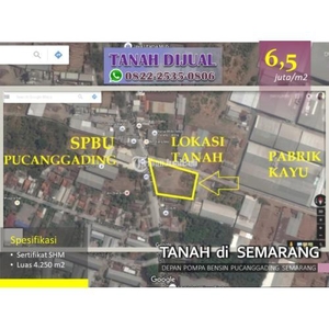Jual Tanah Murah Luas 4434m2 SHM Cocok Untuk Gudang Dan Industri - Semarang Kota Jawa Tengah