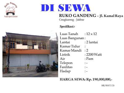 Dijual Ruko Gandeng di Jl. Kamal Raya Cengkareng Jakarta Barat