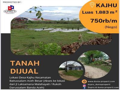 Kajhu - Tanah dijual luas 1883 m Disamping Kmpl Perumahan Aceh Besar