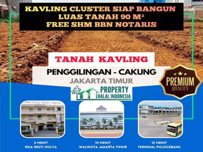 Kavling Cluster SHM Dekat Kantor Walikota Jakarta Timur - LT. 90 m2