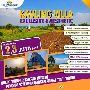 Jual tanah kavling villa pinggir jalan dekat Jabodetabek