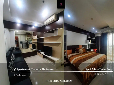 Sewa Apartement Thamrin Residence Type I Middle Floor 1BR Full Furnish