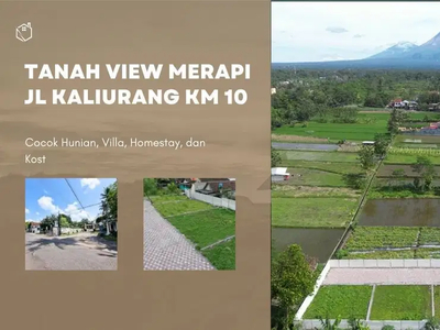 Tanah 4 Jtan Siap Bangun di Jakal Km 10 Jogja, View Merapi
