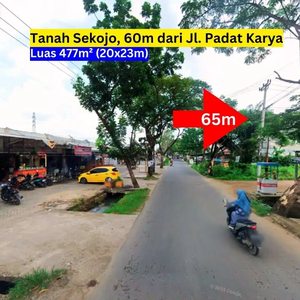 Tanah dekat Jalan Padat Karya Sekojo Palembang