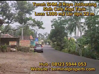 Tanah Hak Milik di Jl Raya Jatibarang Sblh Cafe Kopi Tjarik Jatibaran