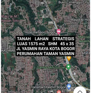 TANAH LAHAN STRATEGIS DI JALAN YASMIN RAYA KOTA BOGOR