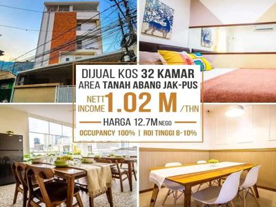 Dijual Kost Exclusive 36 Kamar Furnished di Tanah Abang, Jakarta Pusat