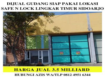 Jual 2 gudang jejer lokasi safe n lock lingkar timur sidoarjo