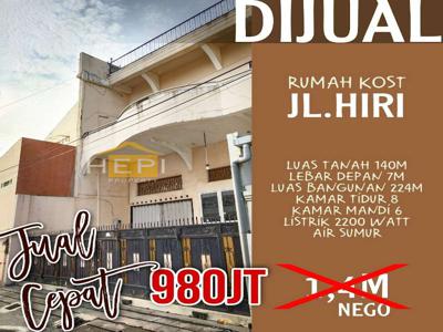 Di jual Rumah Kost/ Rumah Tinggal 2 Lantai di Jl Hiri, Semarang.