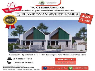 DIJUAL RUMAH FLAMBOYAN SWEET HOMES HANYA 1 MENIT PAJAK MELATI MEDAN