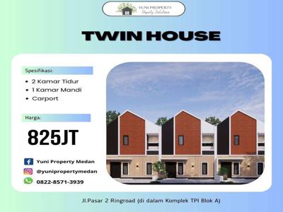 DIJUAL RUMAH YG SUDAH DILENGKAPI DOUBLE DINDING DI TWINSHOUSE MEDAN