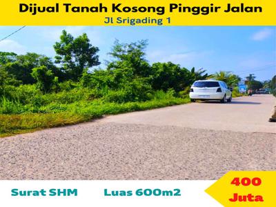 Dijual Tanah Pinggir Jl Siap Bangun Lokasi km14