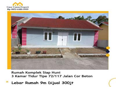 Jual Rumah Baru Siap Huni Tipe 72 Tanah 117 Lebar Depan 9m di Tapakis