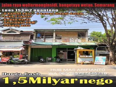 Rumah Kost Pinggir Jalan Raya Woltermonginsidi Bangetayu Genuk