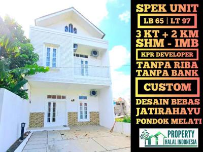 Rumah Syariah Cantik LT. 97 m2 DP 20% Tenor Flat 10 Thn KPR DEVELOPER