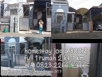 Sewa Homestay Yogyakarta Harian Bulanan 2KT Furnis Strategis Full 1 r