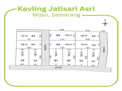 Tanah Kavling Jatisari Asri, belakang sirkuit Mijen Semarang