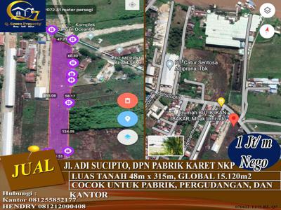 Tanah Luas Jl. Adi Sucipto, Pontianak, Kalimantan Barat