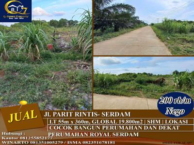 Tanah Strategis Jl. Parit Rintis, Pontianak, Kalimantan Barat