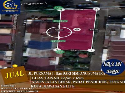 Tanah Strategis Jl. Purnama 1, Pontianak,