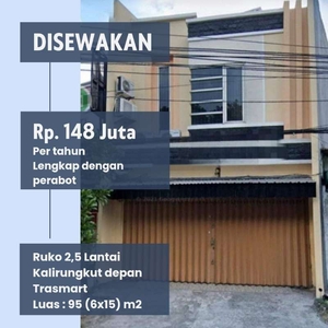 Depan Transmart Rungkut‼️ Disewakan Ruko 2,5 Lantai include Perabot