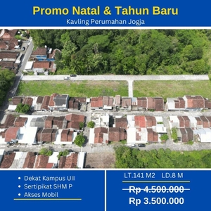 PROMO NATAL, Tanah Siap AJB di Kaliurang Sleman, SHM Per Unit