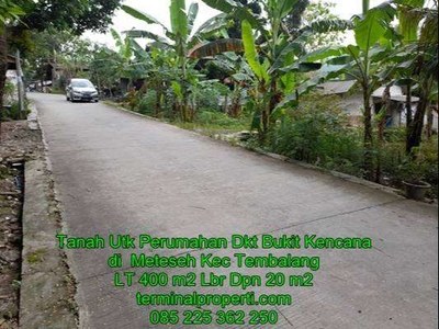 Tanah 400 m2 lbr dpn 20 m di Rejosari dkt Perum Kencana Meteseh