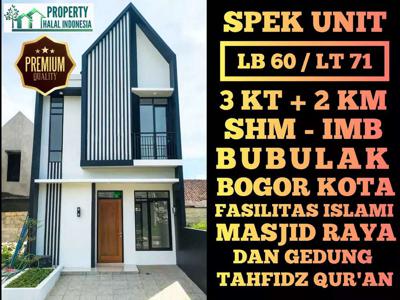 Rumah Syariah Siap Huni - Fasilitas Islami Lengkap -SHM IMB Bogor Kota