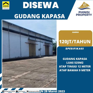 DISEWAKAN GUDANG MURAH DI KAPASA