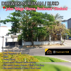 SEWA Rumah Ruko Jalan Taman Puspa Raya Kembar Telaga Utama Citraland