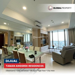 Dijual Apartemen Bekas Good Condition Fully Furnished 3 Bedroom, Taman Anggrek Residences - Jakarta Barat