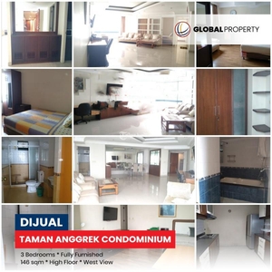 Dijual Apartemen Taman Anggrek Condominium Fully Furnished, 3 Bedroom, High Floor - Jakarta Barat